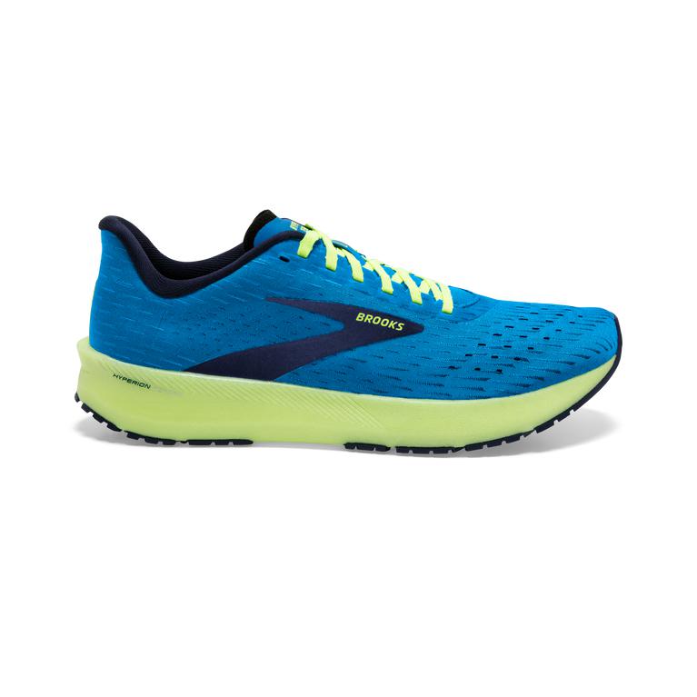 Brooks Hyperion Tempo Men's Road Running Shoes - Blue/Nightlife/Peacoat/Green Yellow (37520-ZGTM)